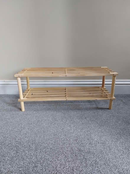 Photo of free 2 level wooden shoe rack (Southsea PO4) #1