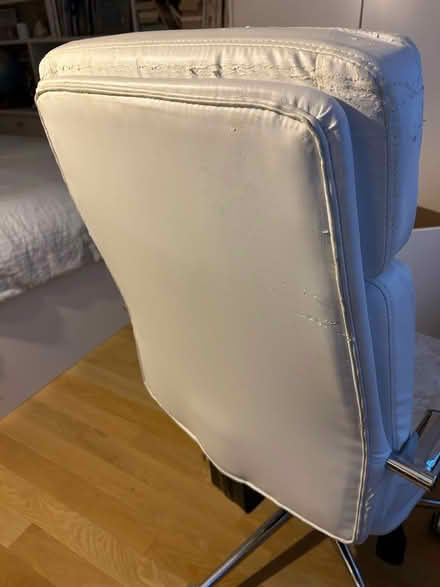 Photo of free Office chair white faux leather (Earls Court SW5) #2