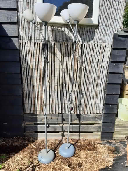 Photo of free 2x White standing lamps (BN18 0NB) #1