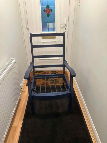Photo of free Arm chair painted blue spring (Salvington bn13) #1