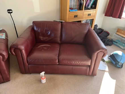Photo of free 2-seat leather sofas promised to non freegler (Walton) #1