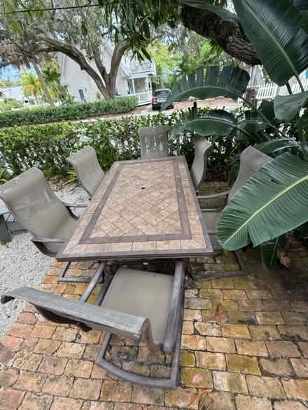 Photo of free Outdoor Dining Table & six Chairs (Downtown Stuart) #2