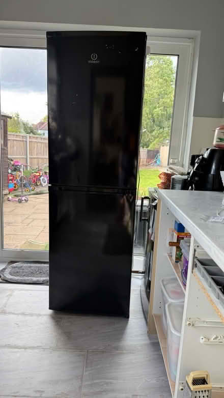 Photo of free Indesit Fridge Freezer Black used (HA9 Wembley park) #1