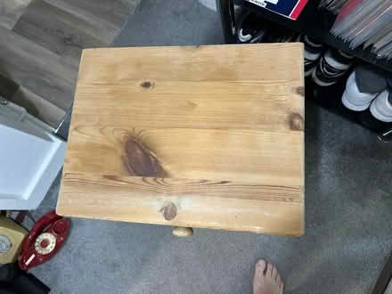 Photo of free pine bedside table (Barry, Vale of Glamorgan CF62) #2