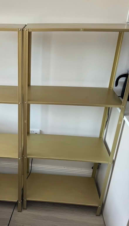 Photo of free Light metal shelving unit-gold bras (AL15GH) #1