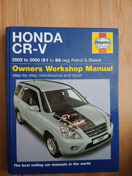 Photo of free Honda CR-V Workshop manual. (Goodmayes IG3) #1