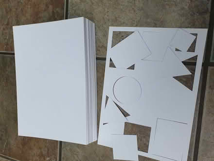 Photo of free A4 card with 2D shape cut outs (Nascot Wood WD24) #1