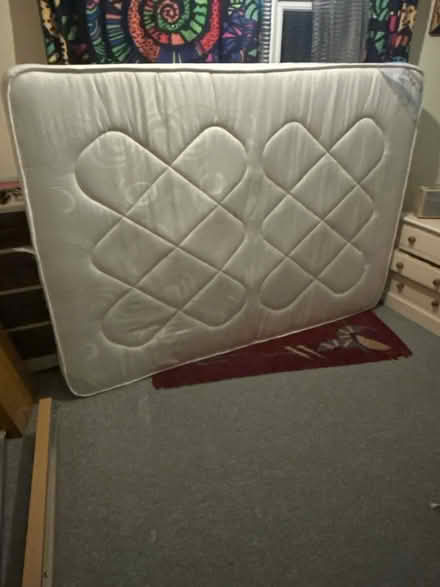 Photo of free Double bed frame plus mattress. (Moreland GL1) #3