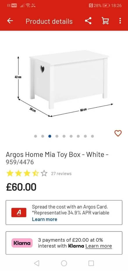 Photo of free Mia toy box (Baildon BD17) #1
