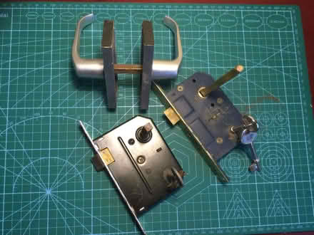 Photo of free Two door locks with keys and one pair of handles (Oadby Lodge Farm LE2) #1