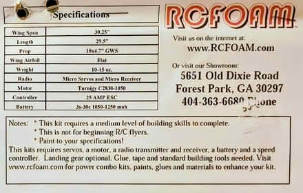 Photo of free Foam RC plane kit (Broadview and Gerrard) #2