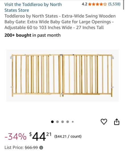 Photo of free Extra-wide baby/dog gate (60”-103”) (Woodside) #2
