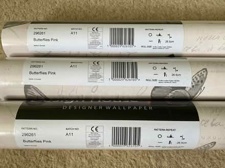 Photo of free Butterfly wallpaper 3 unopened rolls (Hertford SG14) #2