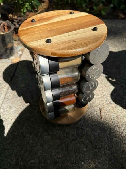 Photo of free Rotating spice rack & spice jars (Valencia Avenue, Sunnyvale) #1
