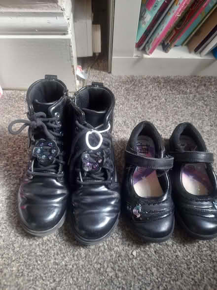 Photo of free 2x pairs of girls school boots/ shoes, size 9.5f (Malin Bridge S6) #2