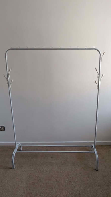 Photo of free White metal clothes rail (Bisley Road GL5) #1