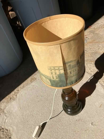 Photo of free 1970s wine bottle lamp (Stoughton) #1