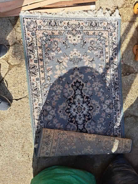 Photo of free Grey patterned rug (Weybridge) #1