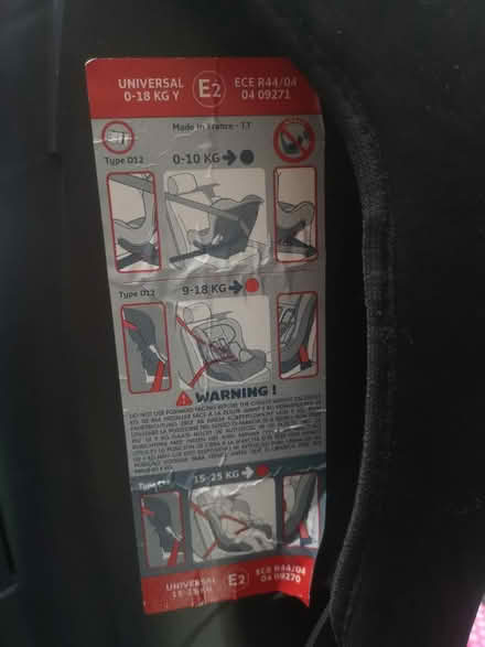 Photo of free Car seat for toddler (BN24) #2