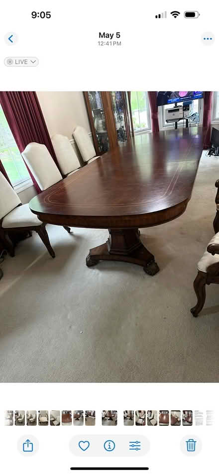 Photo of free Thomasville Dining Table w/chairs (Old Bridge) #2