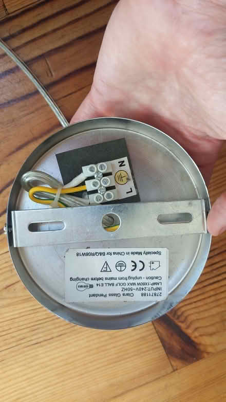 Photo of free 2x glass pendant light fittings (Queen Edith's Ward CB1) #2