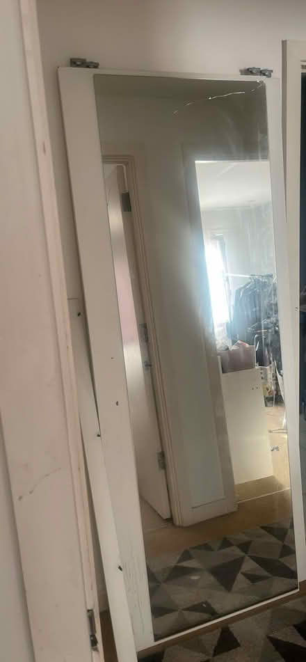 Photo of free 2 x mirrored sliding wardrobe doors (Ecclesfield S35) #1