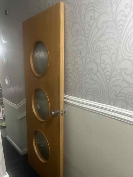 Photo of free Wooden door with circular windows (SW2) #1