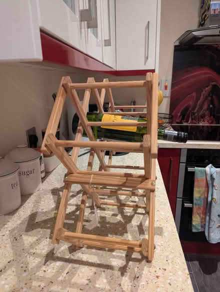 Photo of free Wooden 10 bottle folding wine rack - unused (Wimbledon SW19) #3