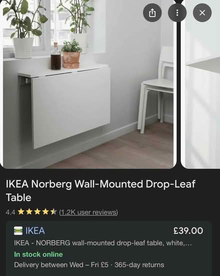 Photo of free x3 Wall mounted / Folding table (Littlemore OX4) #1