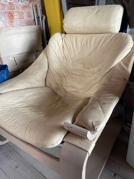 Photo of free 2 Leather Chairs (very comfortable) (Blackpool FY3) #2