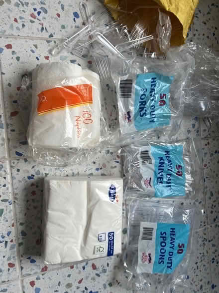 Photo of free Disposable cutlery and napkins (Latchford WA4) #2