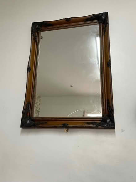 Photo of free Large wooden effect mirror (BD12AY BD1) #1