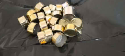 Photo of free 40 + small clean cat food tins,cleaned, for Craft project? (Wake Green B13) #1
