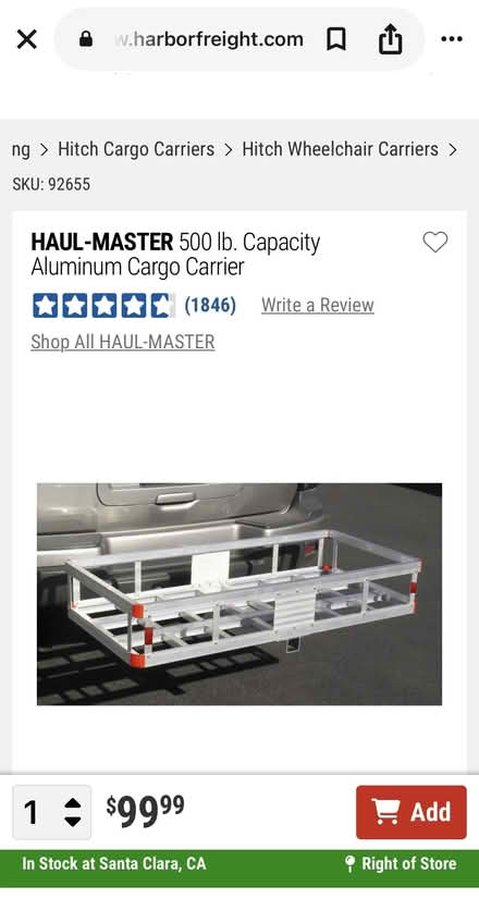 Photo of free Aluminum Cargo Carrier (Prospect and Titus Saratoga) #1