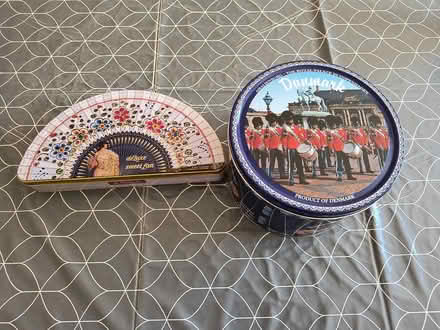 Photo of free 2 empty biscuit tins (Royston SG8) #1