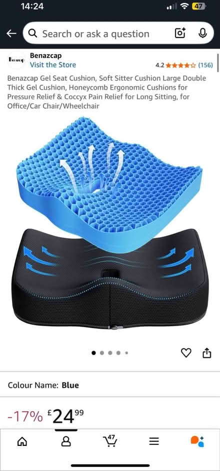 Photo of free Gel seat cushion (Littlemore OX4) #4