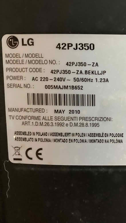 Photo of free TV no remote or power lead (Battersea SW11) #4