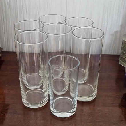 Photo of free 6 x Tall glasses + 1 small glass (Flitwick MK45) #1