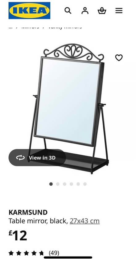 Photo of free Ikea dressing table mirror (St James’s Square, Bath) #4