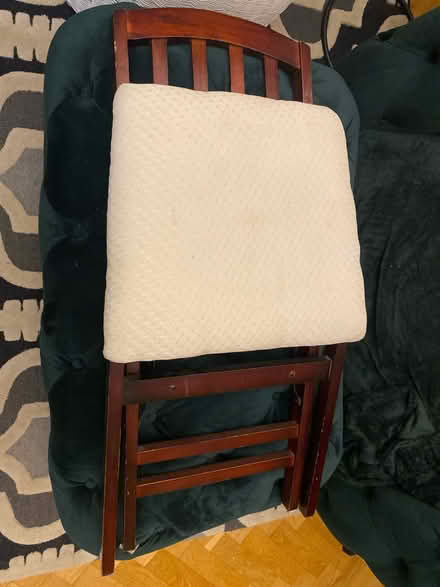 Photo of free flat folding chair for extra guest (N14 Oakwood Park) #2