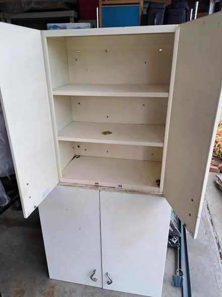 Photo of free White Metal Cabinets (Linda Mar, Pacifica) #2