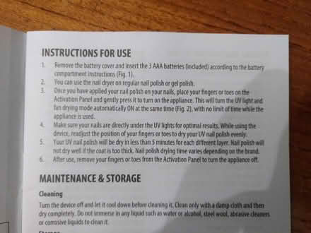 Photo of free Nail polish dryer (Upper Arncott OX25) #2