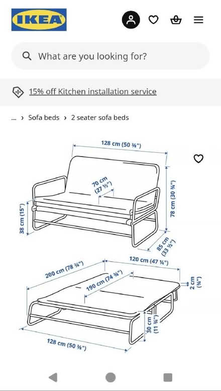 Photo of free Small double sofa bed (Kendal LA9) #3