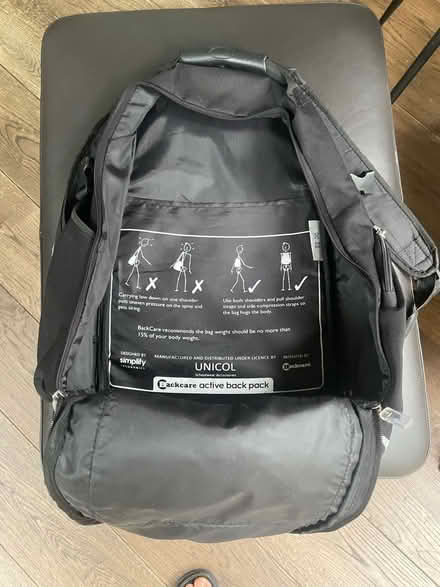Photo of free Backcare rucksack - black (Upper Holloway N19) #2