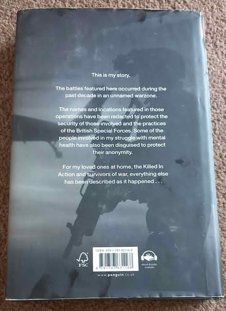 Photo of free Jason Fox SAS - Battlescars - BOOK NEW (Erith DA8) #2