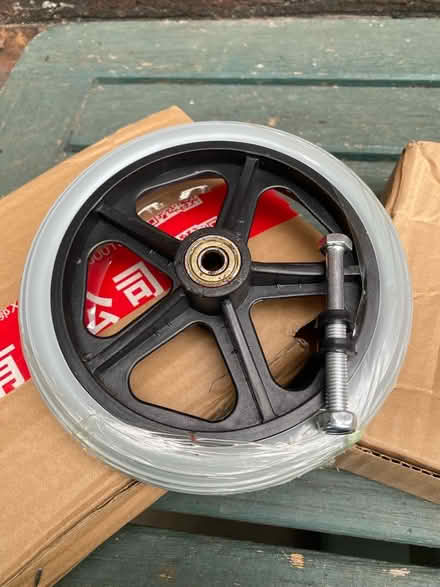Photo of free Brand new wheel chair front wheels x2 (Bidston Hill CH43) #1