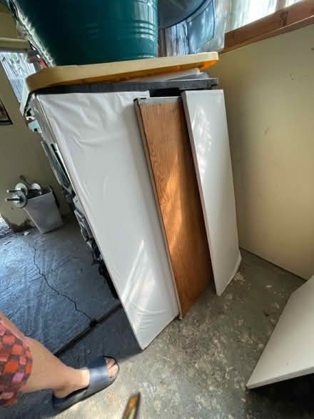 Photo of free Large wood white upper cabinet (Lower west side) #4