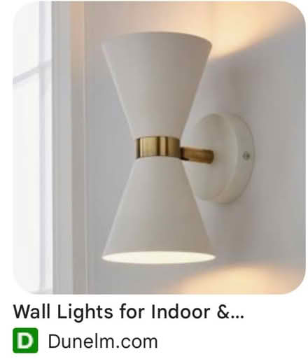 Photo of free Dunelm wall lights (set of 2) (Se8 5ae) #1