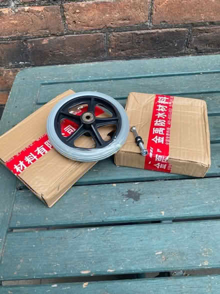 Photo of free Brand new wheel chair front wheels x2 (Bidston Hill CH43) #2