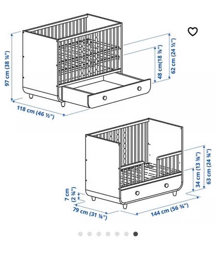 Photo of free IKEA myllra cot bed (Garston L19) #4